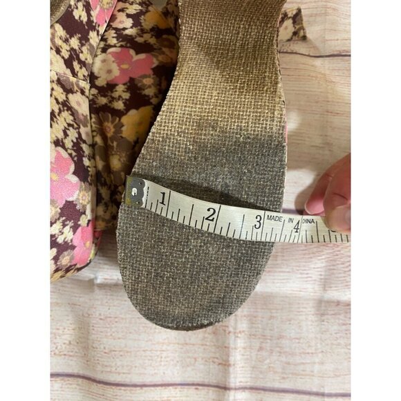 Free People Women's Ditsy Floral Slingback Bohemian Wedges - 40 (US 9) - Picture 13 of 14